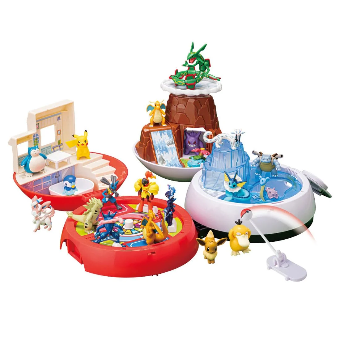 Pokémon Moncolle playset Poké Ball 4 aree per cattura e battaglia con Pikachu - TAKARA TOMY
