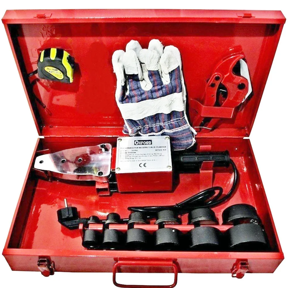 POLIFUSORE SALDATORE CON 6 MATRICI PER SALDATURA TUBI PLASTICA PVC E ACCESSORI - Trade_Ox