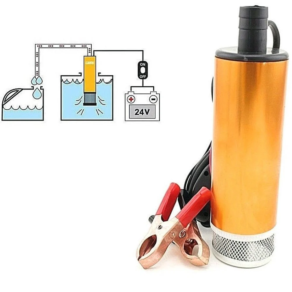 POMPA TRAVASO ELETTRICA SOMMERSA ASPIRA LIQUIDI ACQUA OLIO DIESEL 24V AUTO BARCA - TrAdE Shop Traesio