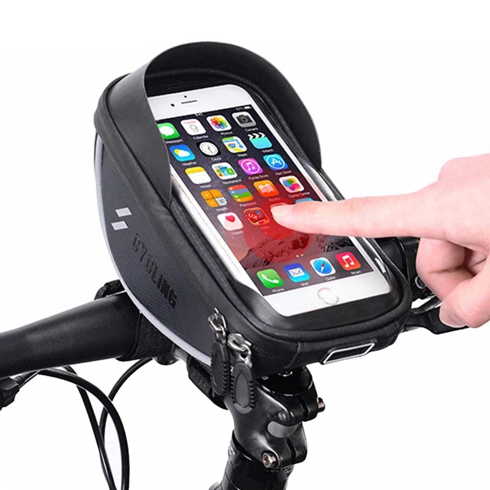 PORTA CELLULARE SMARTPHONE PER BICICLETTA SUPPORTO BORSA ASTUCCIO IMPERMEABILE - TrAdE Shop Traesio