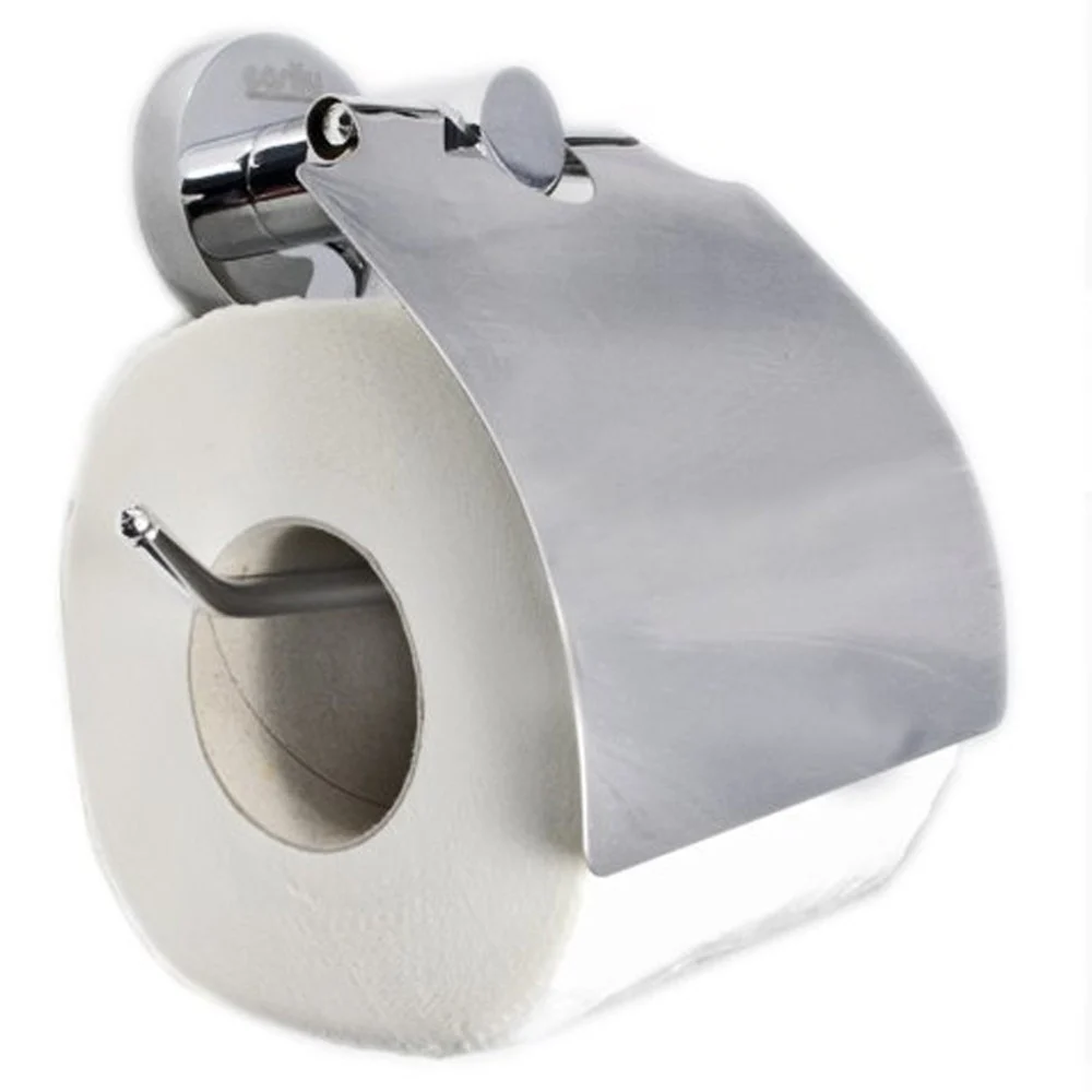 PORTA ROTOLO CARTA IGIENICA IN ACCIAIO CON FISSAGGIO A MURO PARETE VITI ARREDO - TrAdE Shop Traesio