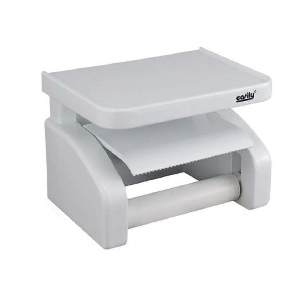 PORTA ROTOLO CARTA IGIENICA PORTAROTOLO A VENTOSA BIANCO ACCESSORI BAGNO 59544 - Cleafe