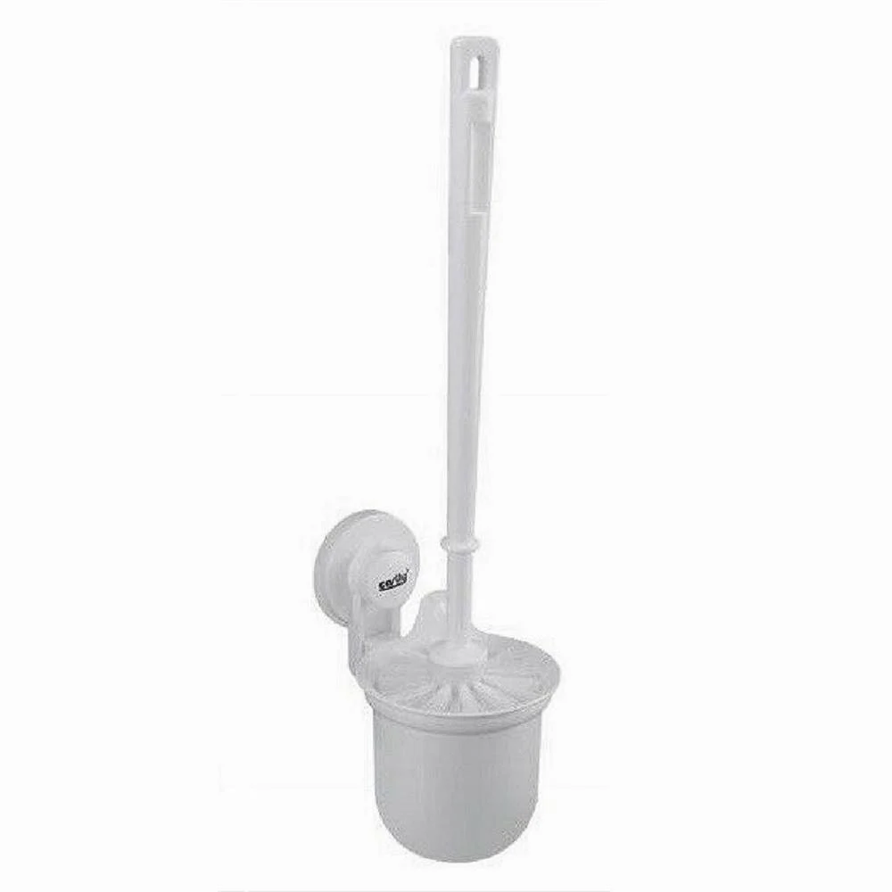 PORTA SCOPINO WC A PARETE CON VENTOSA SCOPINO BIANCO ACCESSORI DA BAGNO 59548 - Cleafe