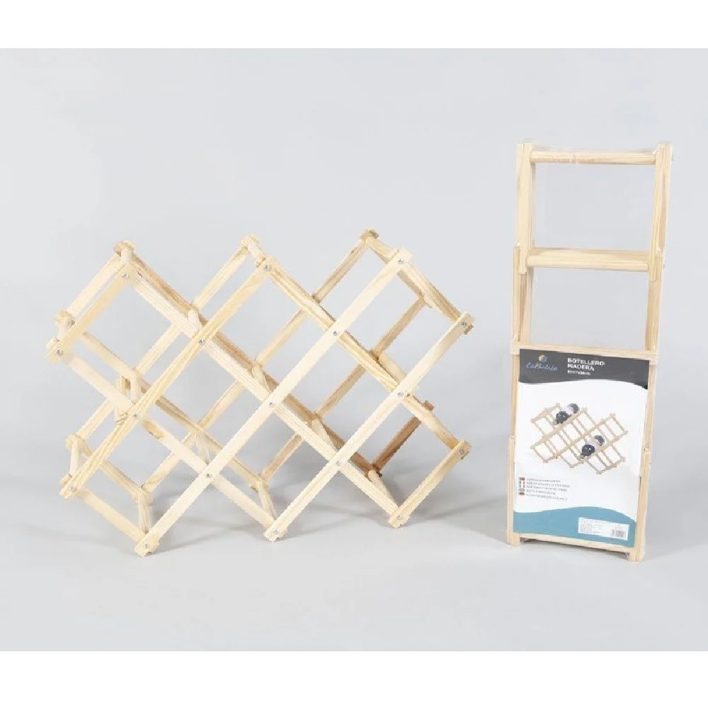 PORTABOTTIGLIE CANTINETTA LEGNO 8 BOTTIGLIE SCAFFALE RICHIUDIBILE BOTTIGLIA VINO - TrAdE Shop Traesio