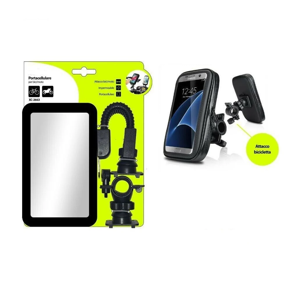 PORTACELLULARE SMARTPHONE IMPERMEABILE ATTACCO PER BICI BICICLETTA MOTO XC-2663