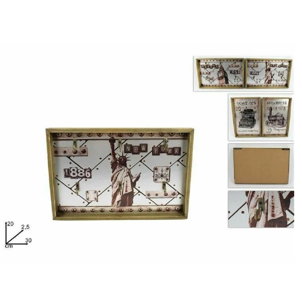 PORTACHIAVI PORTA CHIAVI VINTAGE IN LEGNO ARREDAMENTO CASA 20 X 30 X 2.5 CM - TrAdE Shop Traesio