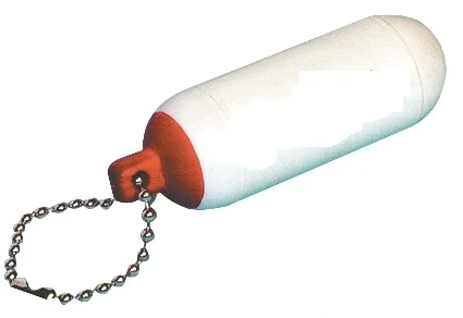 portachiavi galleggiante con parabordo allungato rosso e bianco - Abbigliamento marinaresco