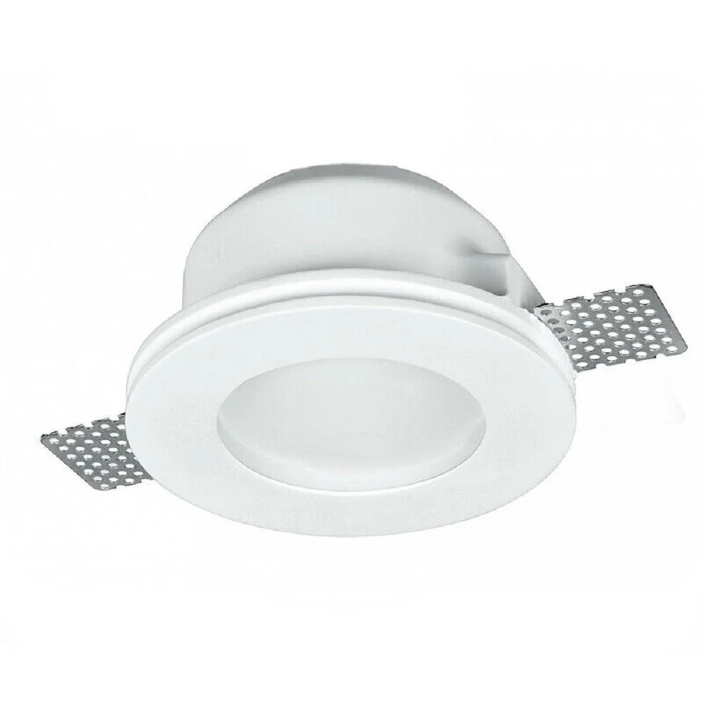 PORTAFARETTO GESSO INCASSO A SCOMPARSA SUPPORTO FARETTO TONDO CON VETRINO GS-15