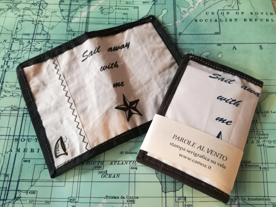 portafoglio mini wallet bianco “sail away with me” - Abbigliamento marinaresco