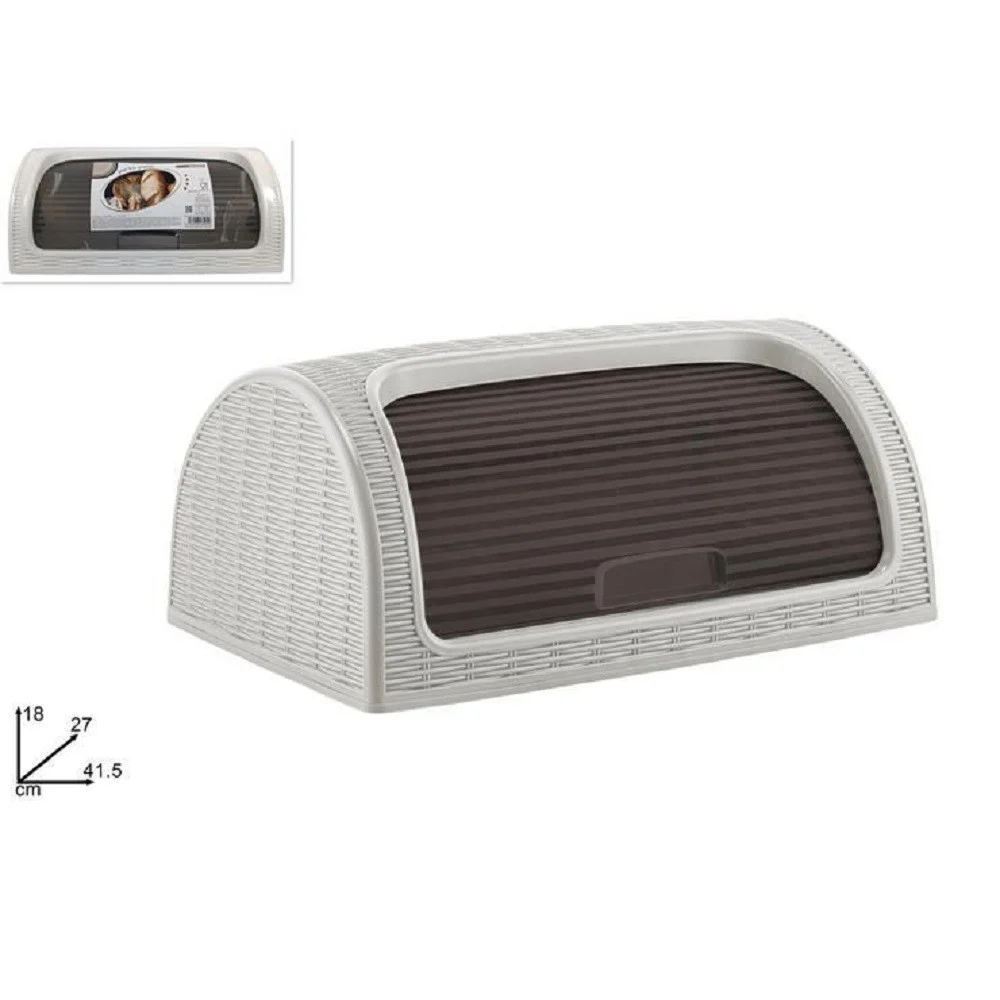 PORTAPANE PANE CROCK SERRANDINA GRANDE ROTOLO CONTENITORE EFFETTO RATTAN BIANCO - TrAdE Shop Traesio