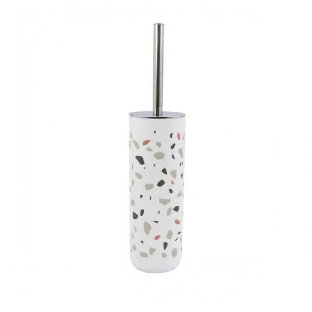 PORTASCOPINO GRANIGLIA IN PLASTICA BIANCO MULTICOLORE 9.1X26.8 CM SCOPINO 69843 - Cleafe