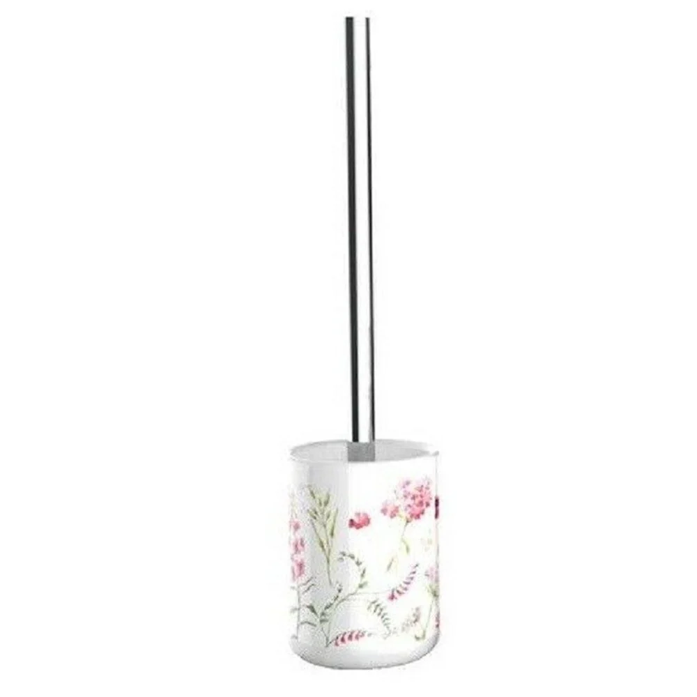 PORTASCOPINO PORTA SCOPINO BAGNO WC TOILETTE FIORI CON SCOPINO COMPLETO 69920 - Cleafe