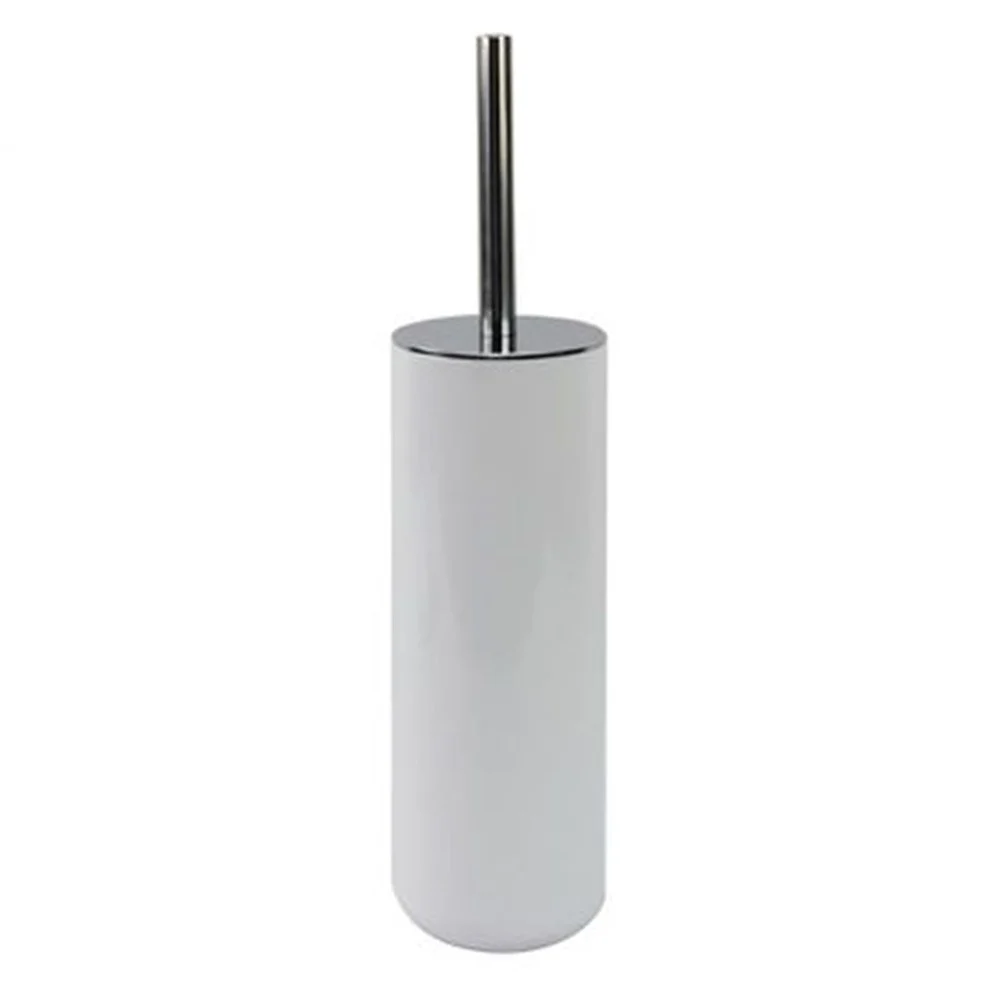 PORTASCOPINO PORTA SCOPINO CON SCOPETTINO WC BAGNO TOILETTE BIANCO SILVER 79866 - Cleafe