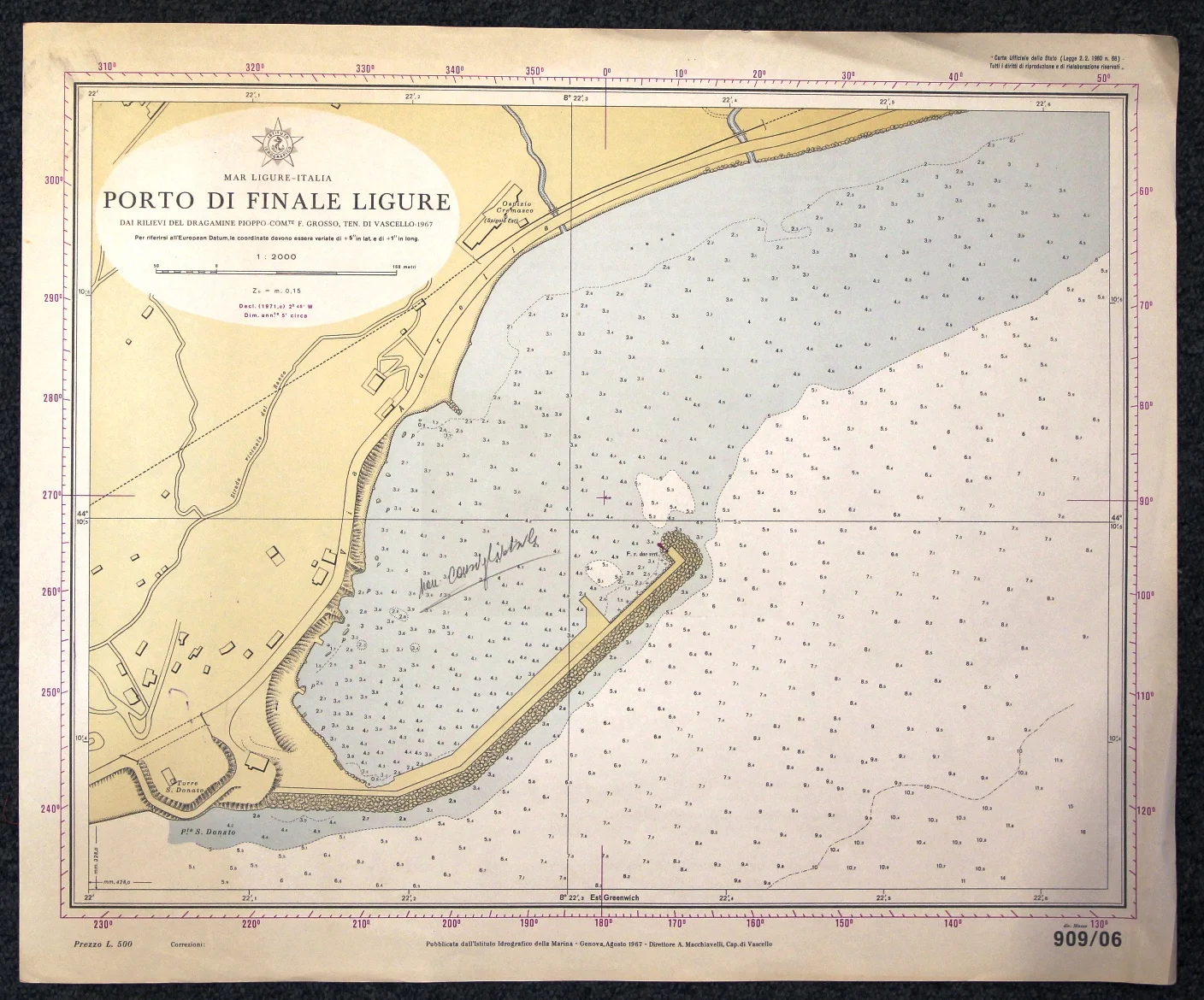 porto di finale ligure n. 909/06 - Carte nautiche, da pesca…