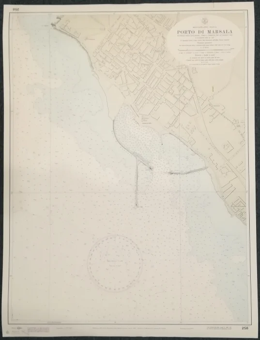porto di marsala n. 258 (1971) - Carte nautiche, da pesca…