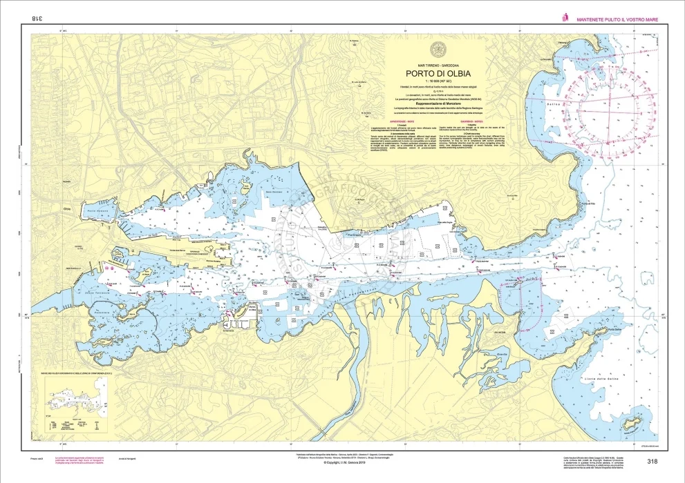 porto di olbia n. 318 (2003) - Carte nautiche, da pesca…