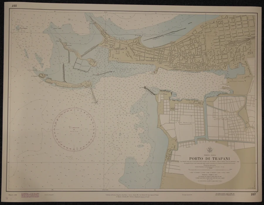 porto di trapani n. 257 (1974) - Carte nautiche, da pesca…