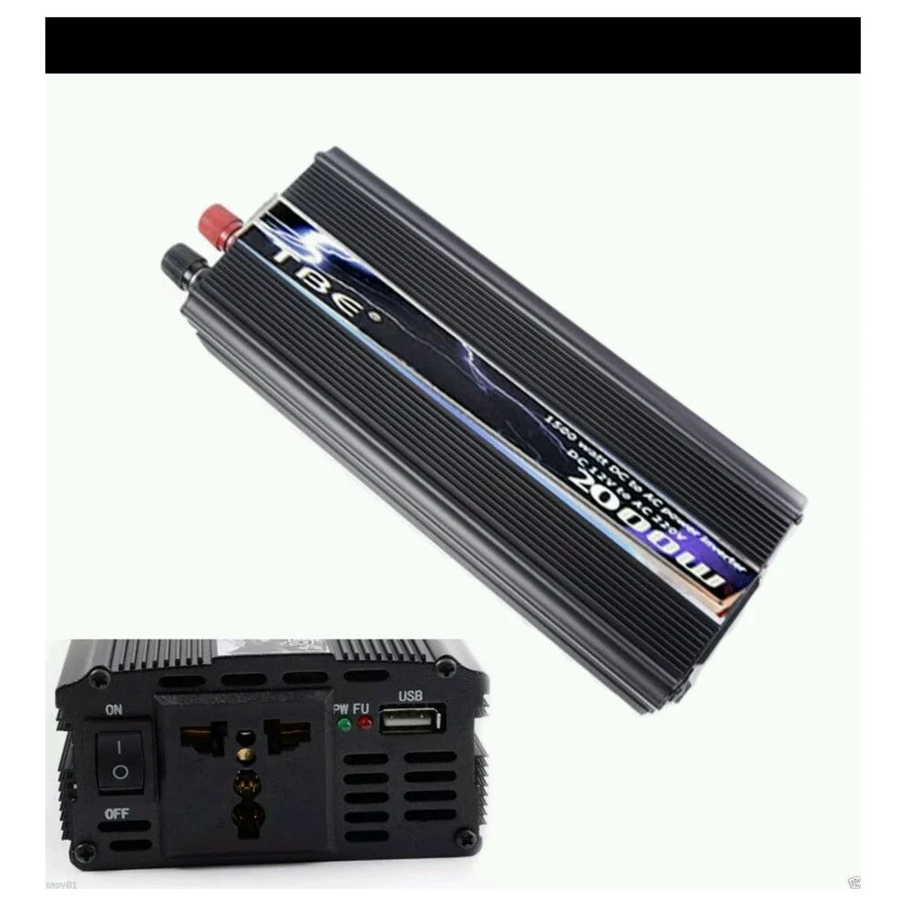 Power Inverter Adattatore Convertitore DC 12V to AC 110/220V 2000W auto USB - TrAdE Shop Traesio
