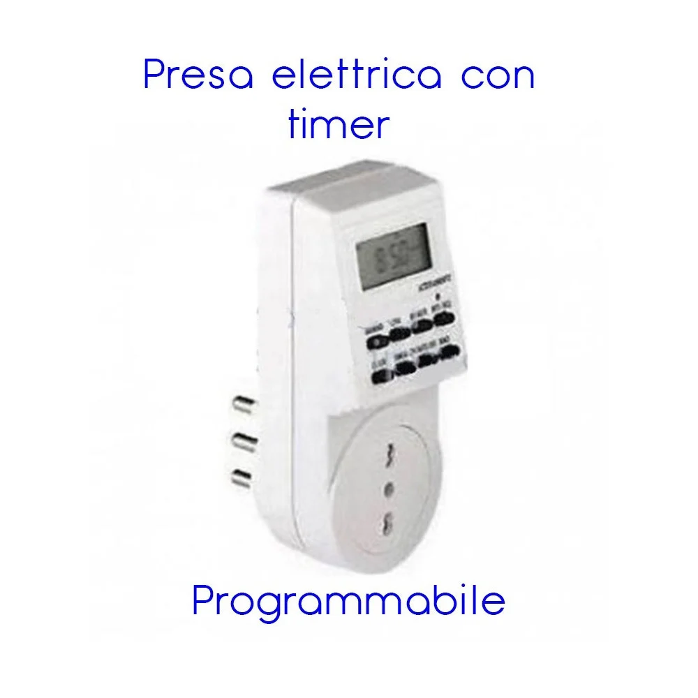 PRESA ELETTRICA 230 V TEMPORIZZATA CON TIMER SETTIMANALE E 24 ORE PROGRAMMABILE - TrAdE Shop Traesio
