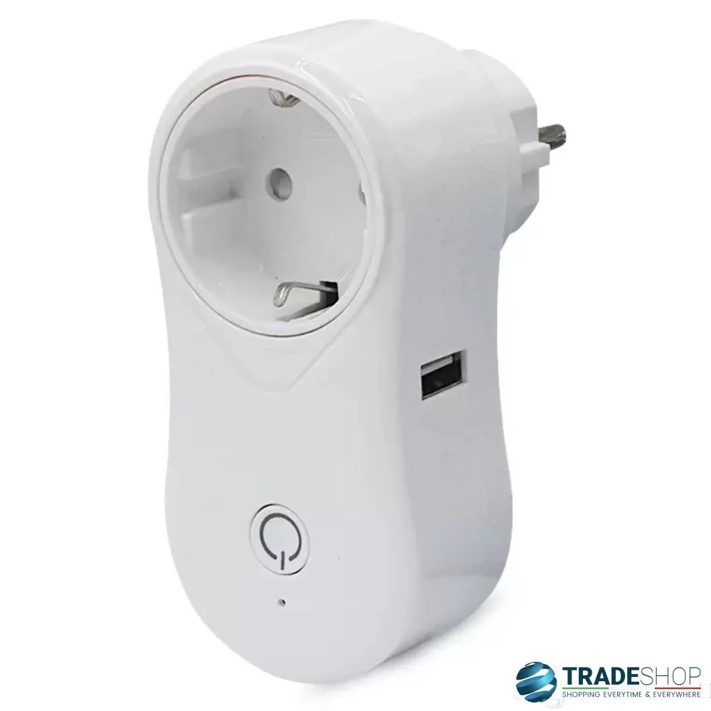 PRESA INTELLIGENTE WIFI SMART PLUG SPINA COMPATIBILE GOOGLE HOME ALEXA ECHO USB - TrAdE Shop Traesio