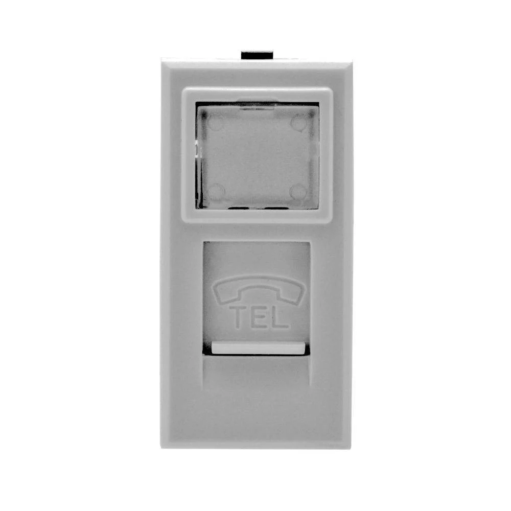 PRESA TELEFONICA PLUG RJ11 BIANCO CON COPERCHIO COMPATIBILE BTICINO AXOLUTE - TrAdE Shop Traesio