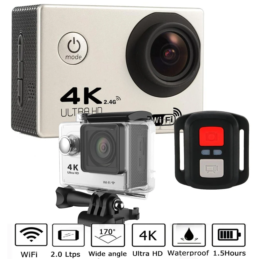 PRO CAM SPORT WIFI 4K ULTRA HD 16MP ACTION CAMERA SUBACQUEA CON TELECOMANDO - TrAdE Shop Traesio