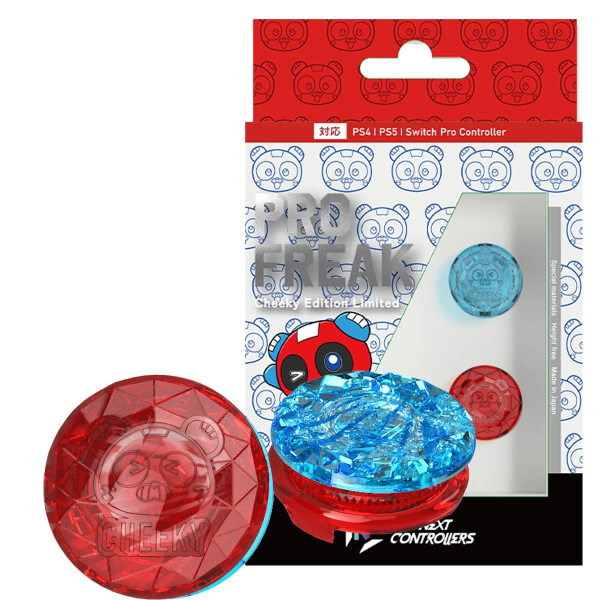 ProFreak cappucci levette concavi regolabili PS4/PS5/Switch Pro V2 trasparente