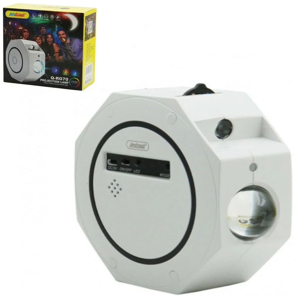 PROIETTORE LED GALASSIE CIELO STELLE HD TELECOMANDO LUCE NOTTURNA BAMBINI Q-RG70