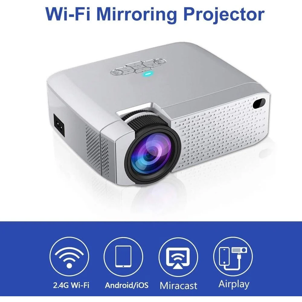 PROIETTORE WIFI LED PROIEZIONE 36-150 POLLICI 5600 LUMEN USB HDMI VGA SD Q-A16B