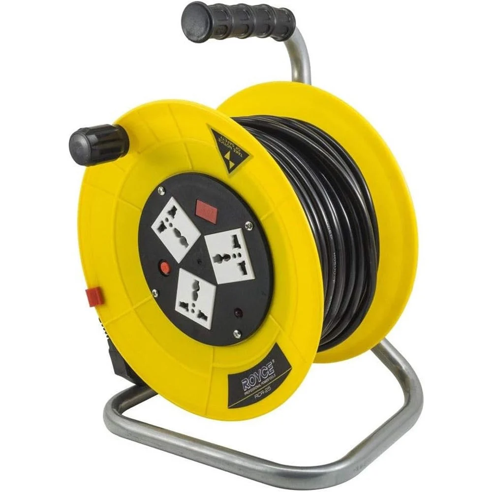 PROLUNGA AVVOLGICAVO ELETTRICO CAVO 25 METRI PRESA SPINA SCHUKO PRESE UNIVERSALI - TrAdE Shop Traesio