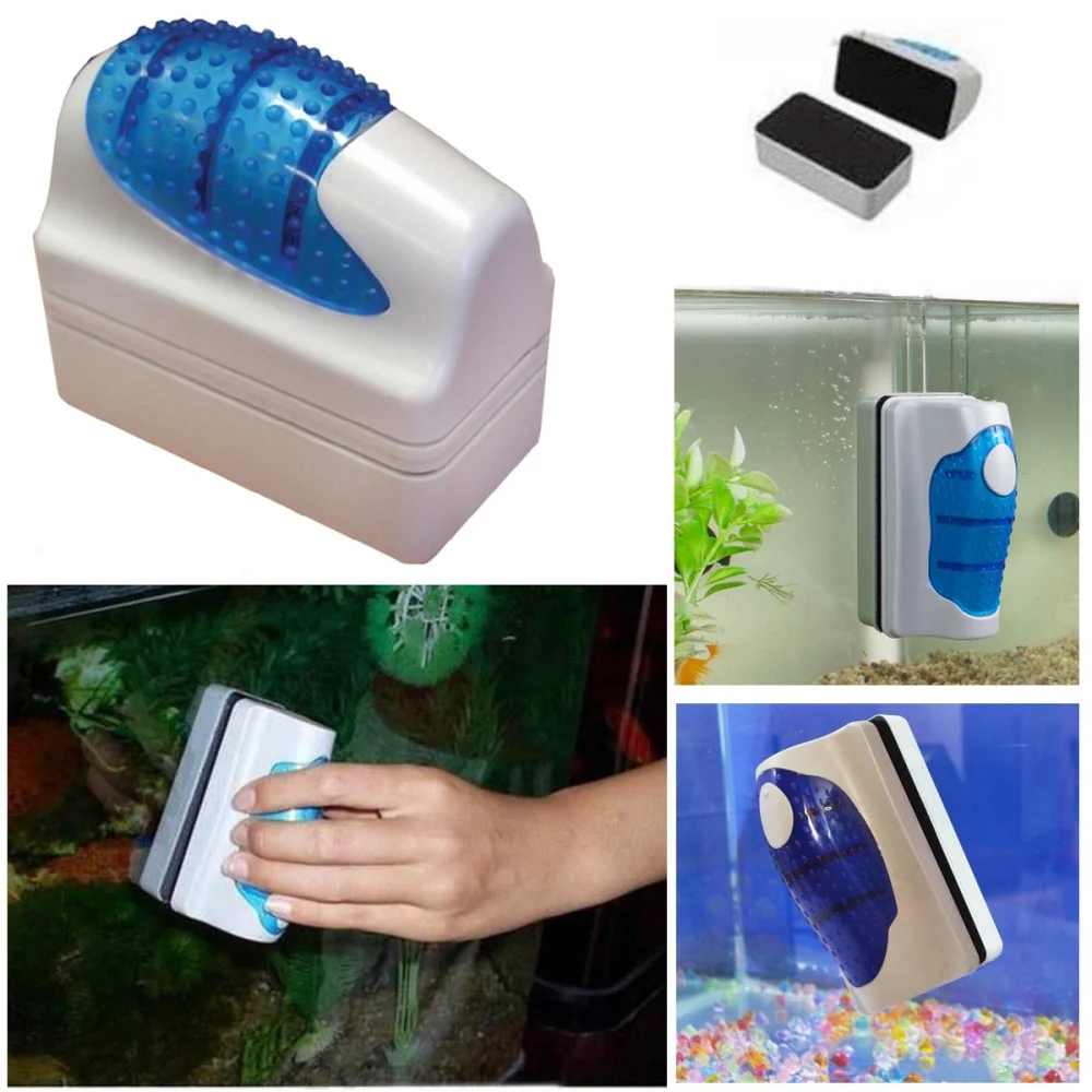 PULITORE MAGNETICO TERGI VETRO PER ACQUARIO SPAZZOLA CALAMITA PULIZIA RS-06