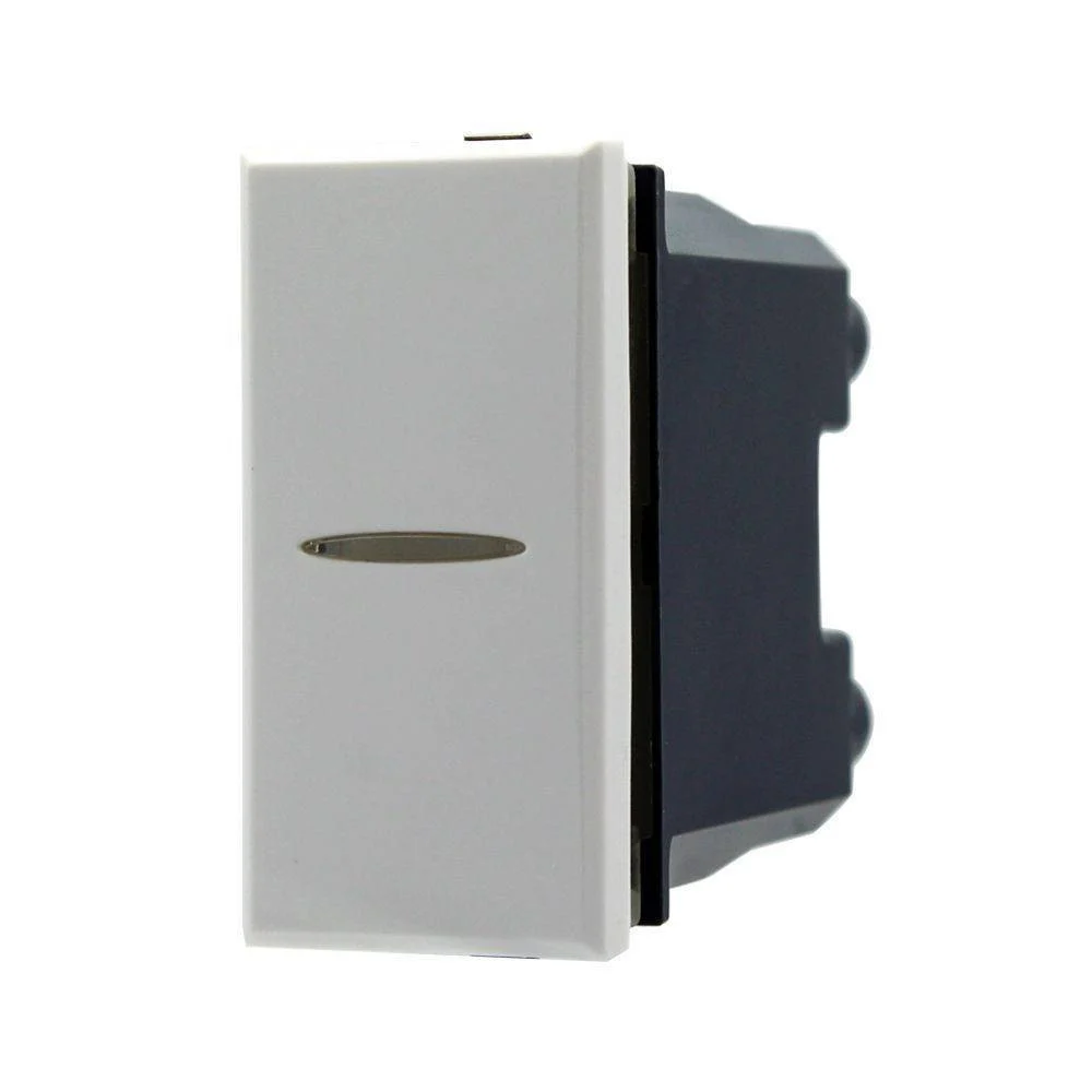 PULSANTE ASSIALE 1P 16A COLORE BIANCO COMPATIBILE CON BTICINO AXOLUTE - TrAdE Shop Traesio