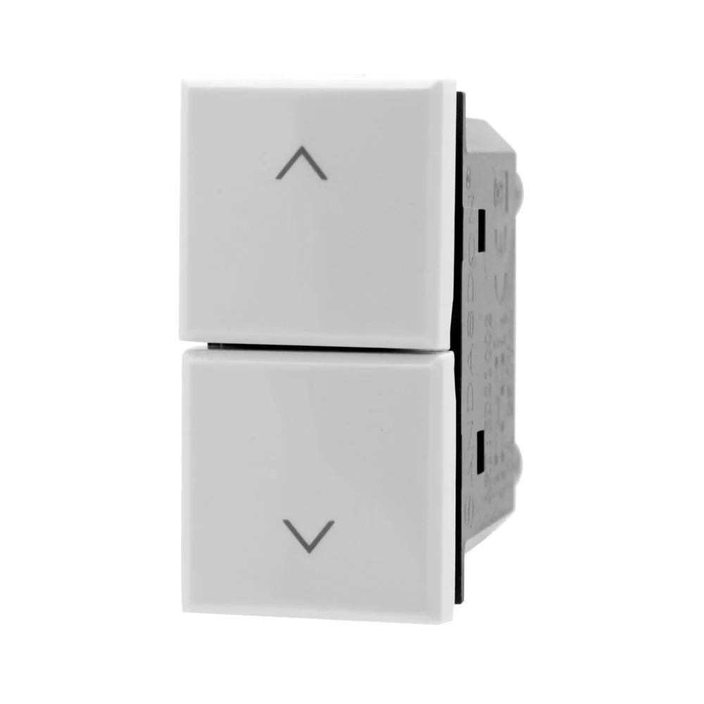 PULSANTE DOPPIO SALISCENDI 1P+1P BIANCO COMPATIBILE CON BTICINO AXOLUTE - TrAdE Shop Traesio