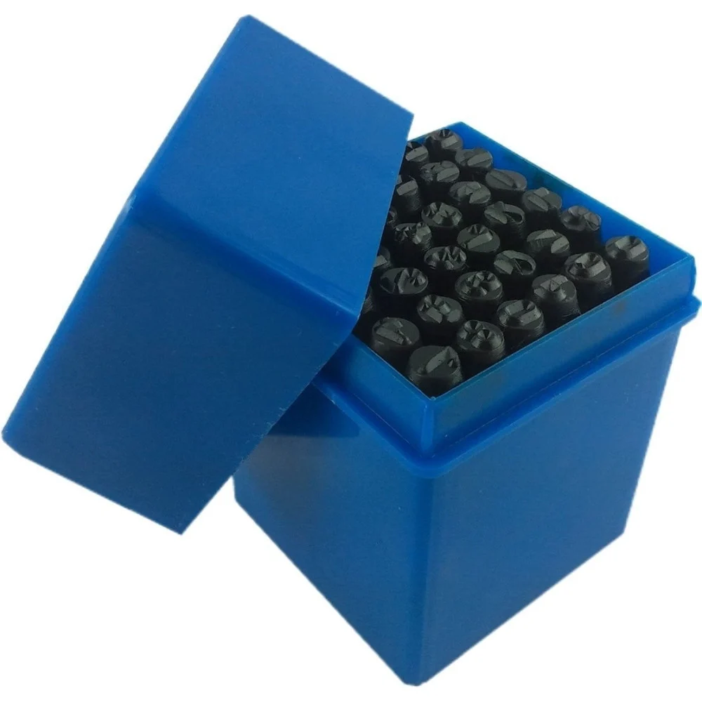 PUNZONI NUMERATORI LETTERE + NUMERI + SIMBOLI & 36 PEZZI DA 8MM - Trade_Ox
