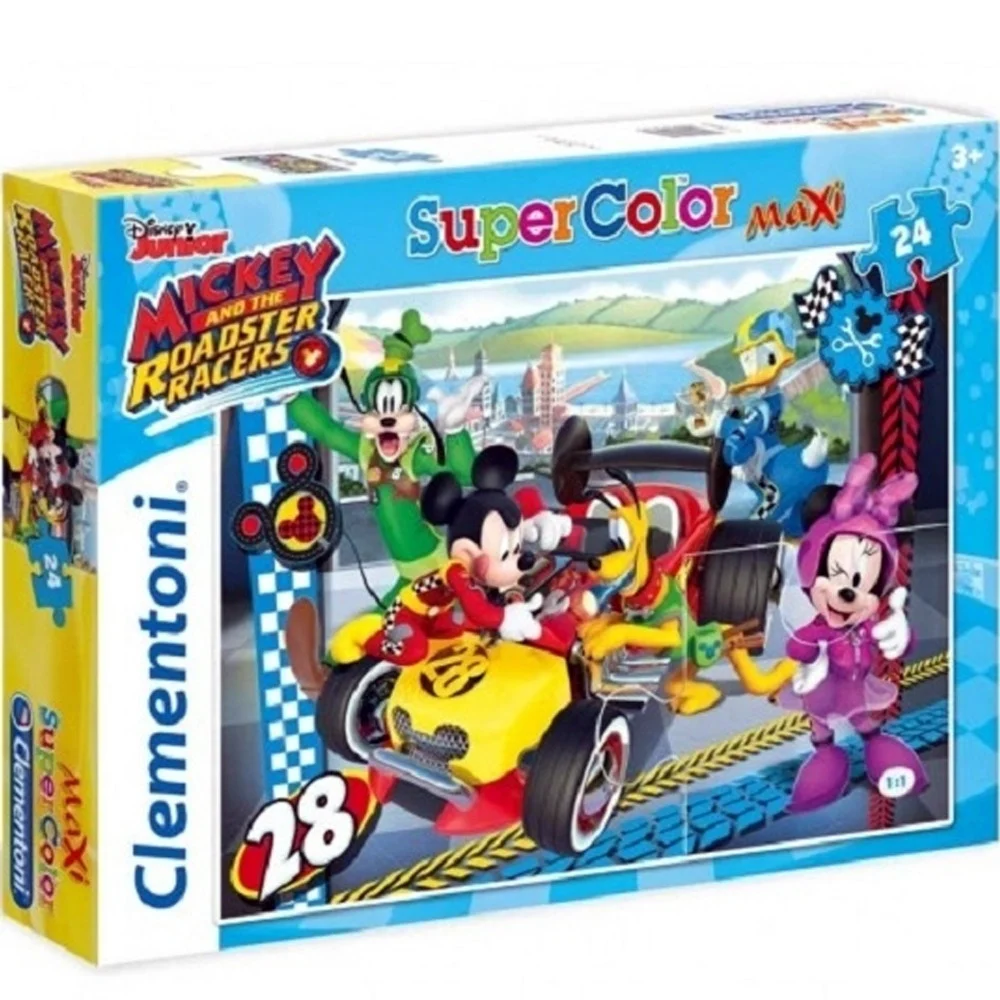 PUZZLE 24PZ MAXI CLEMENTONI SUPERCOLOR TOPOLINO MICKEY MOUSE ROADSTER RACERS - TrAdE Shop Traesio