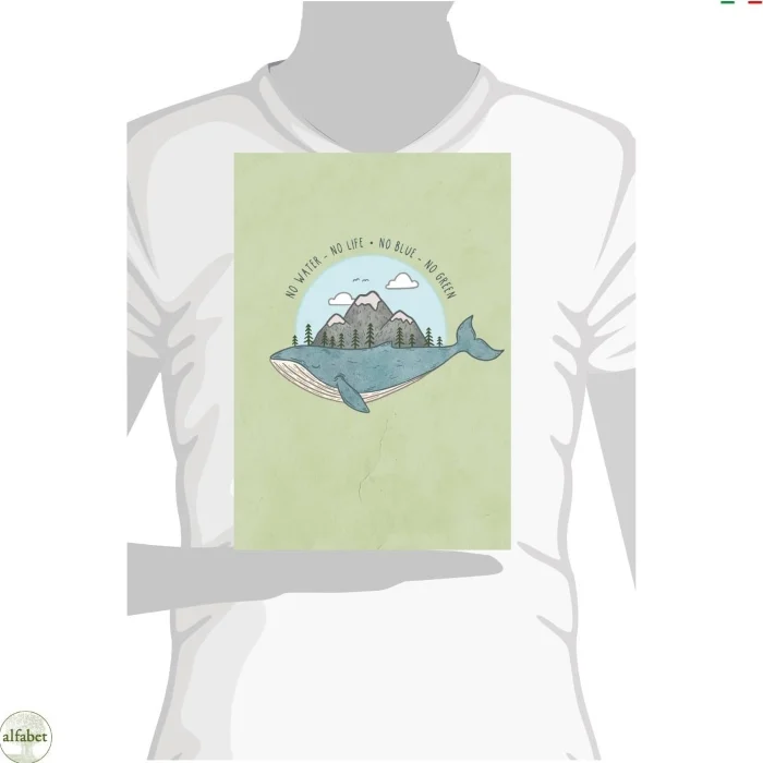 quadernone a righe “no water – no life – no blue – no green” (serie ethical) - Prodotti vari