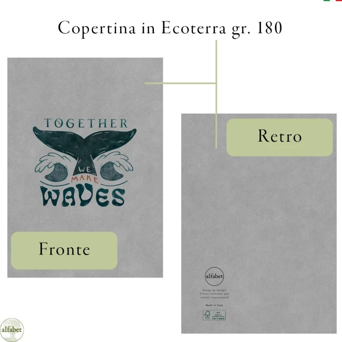 quadernone a righe “together we make waves” (serie ethical) - Prodotti vari