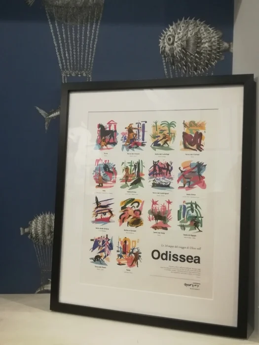quadro “le 14 tappe percorse da ulisse nell’odissea” - Arredamento marinaresco
