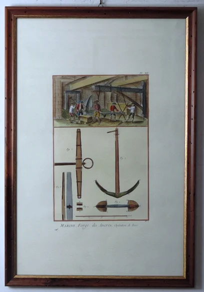 quadro “marine, forge des ancres – l’operation de parer” - Arredamento marinaresco