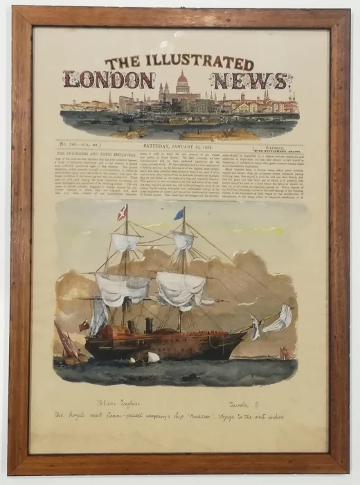 quadro “pagina di giornale – the illustrated london news n. 540 vol. XX (saturday, january 10, 1852)” - Arredamento marinaresco