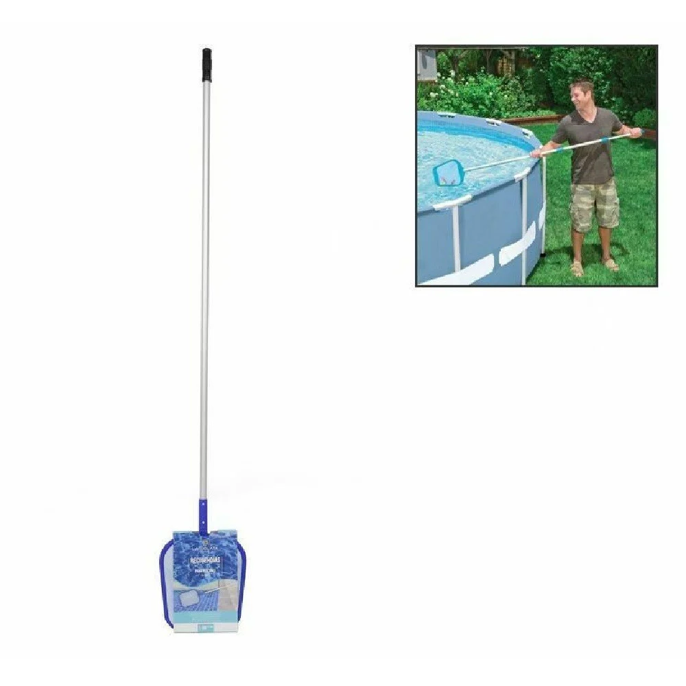 RACCOGLI FOGLIE CON BASTONE ASTA PER PULIZIA SUPERFICIE ACQUA PISCINA 206553 - TrAdE Shop Traesio