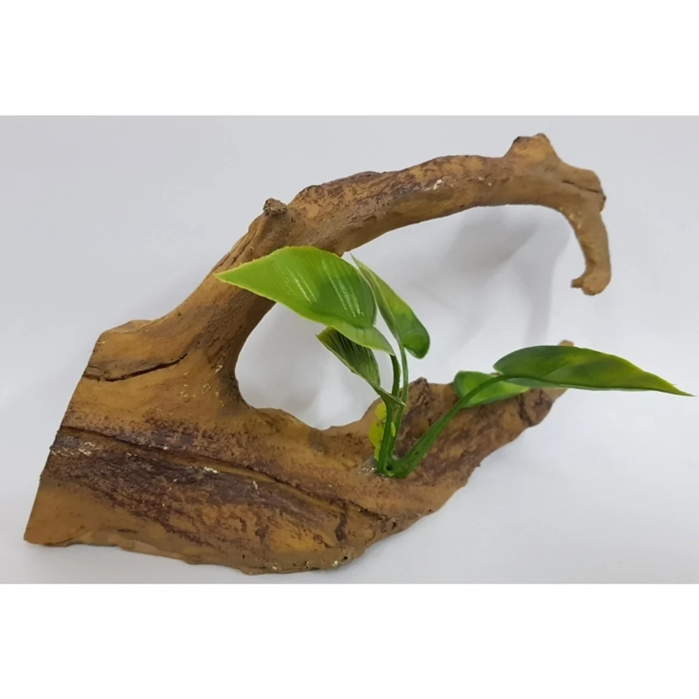 RAMO FOGLIE RADICE ALBERO 19x6x11CM ORNAMENTO ACQUARIO DECORAZIONI ARREDO PIETRA - TrAdE Shop Traesio