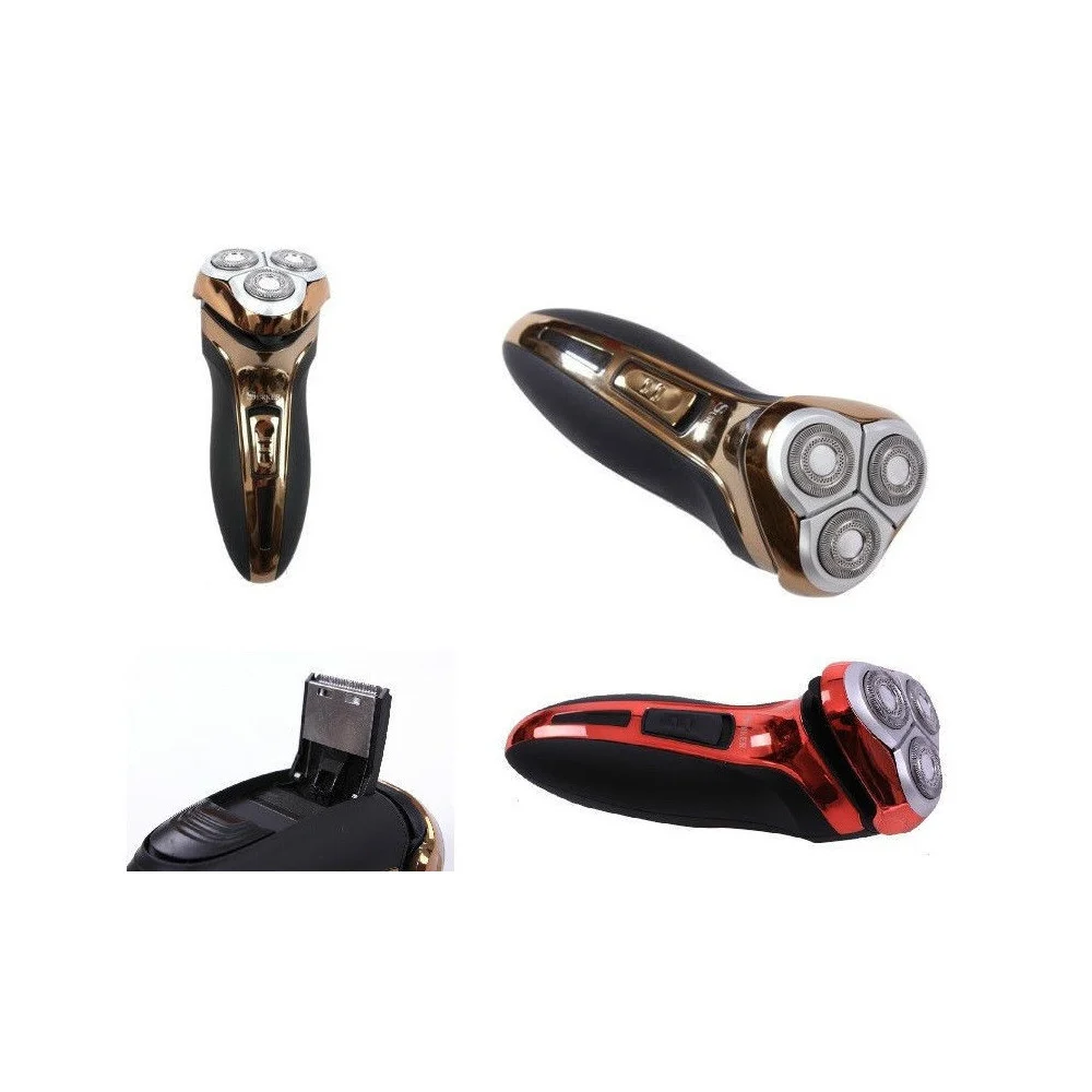 RASOIO ELETTRICO RICARICABILE UOMO VISO BARBA BAFFI REGOLAZIONE PELI 3 TESTINE - TrAdE Shop Traesio