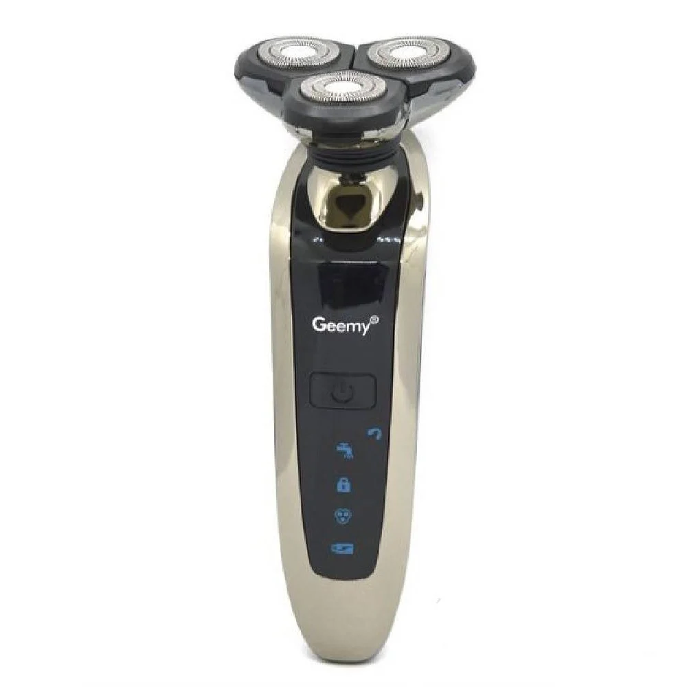 RASOIO RICARICABILE ELETTRICO PROFESSIONALE BARBA A 3 TESTINE FLOTTANTI GM-7760