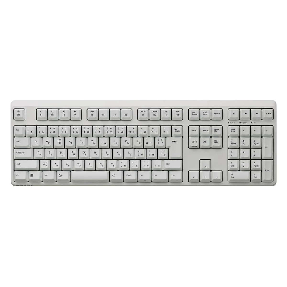 REALFORCE R4 tastiera ibrida full size layout JP Kana 45g Super White R4HA71