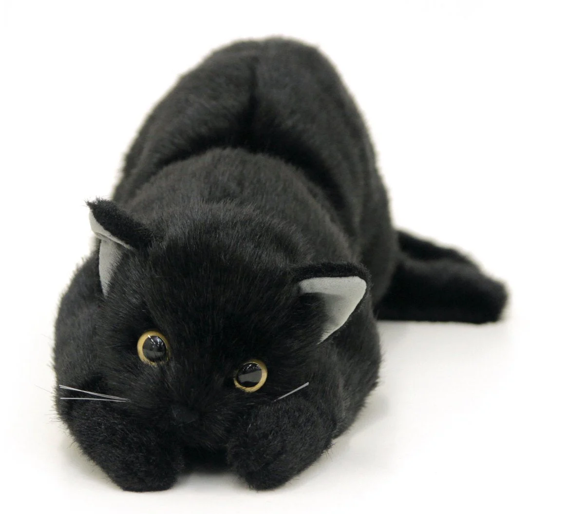 Gatto Plush Toy Realistico 58cm Gatto Nero Grandi Occhi - dousin