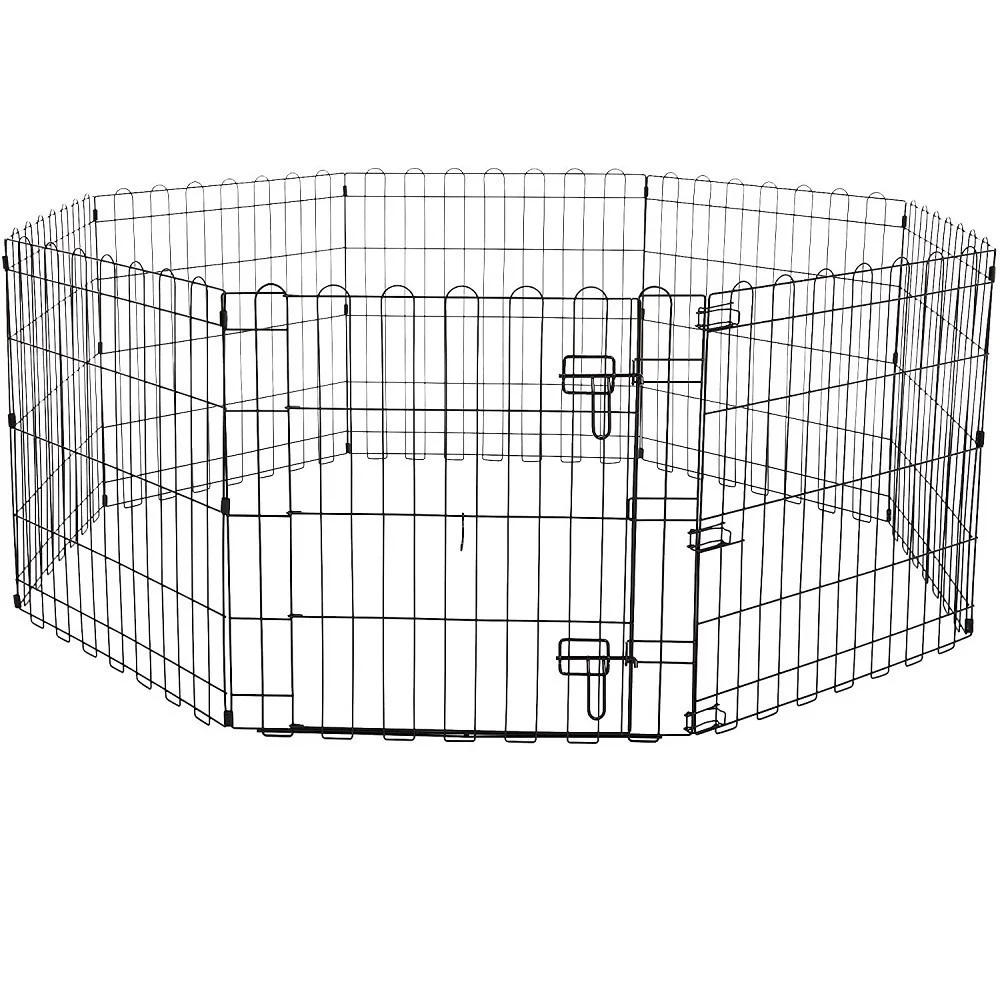 RECINZIONE IN METALLO PER CANI PIEGHEVOLE PER ESERCIZIO 152,4 X 152,4 X 60,9 CM - TrAdE Shop Traesio