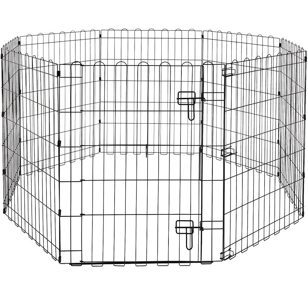 RECINZIONE IN METALLO PER CANI PIEGHEVOLE PER ESERCIZIO 152,4 X 152,4 X 76,2 CM - TrAdE Shop Traesio
