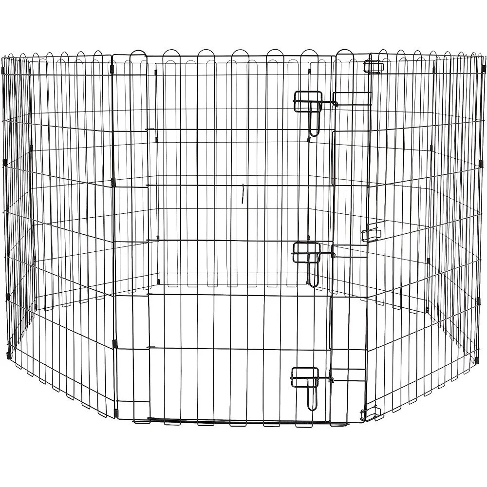RECINZIONE IN METALLO PER CANI PIEGHEVOLE PER ESERCIZIO 152,4 X 152,4 X 91,4 CM - TrAdE Shop Traesio