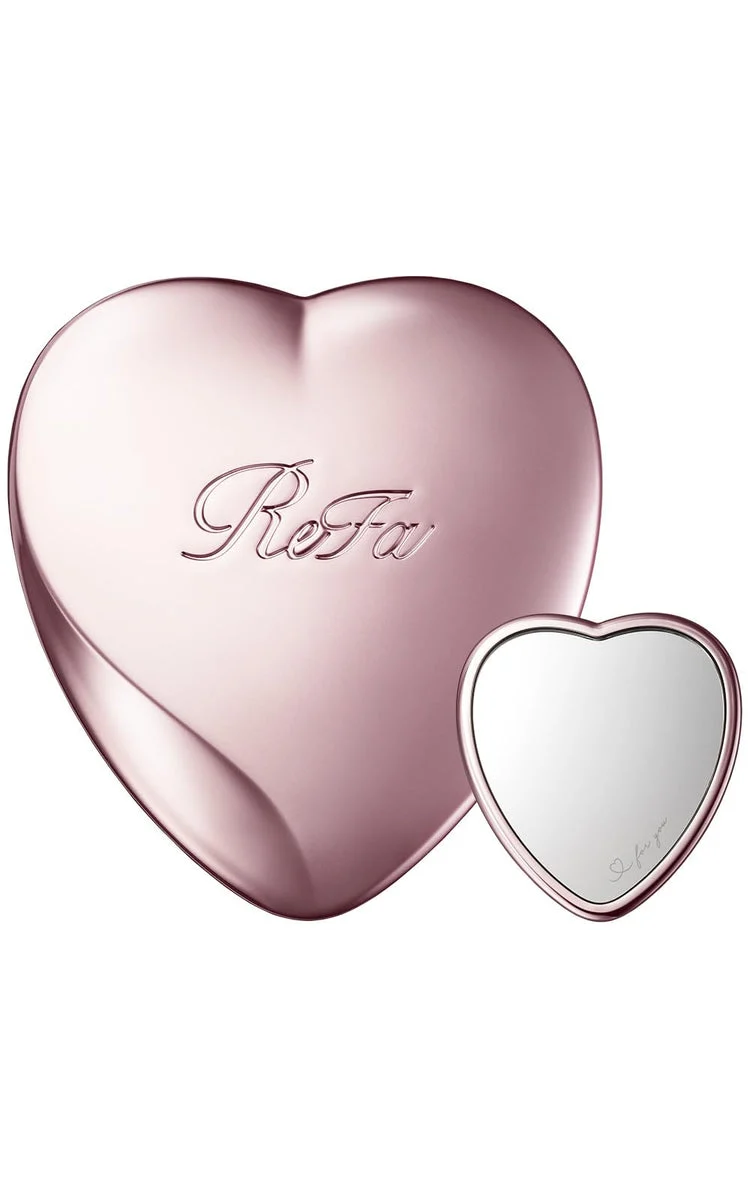 ReFa Heart Mirror specchietto portatile a cuore Rose Gold con custodia 1 pz